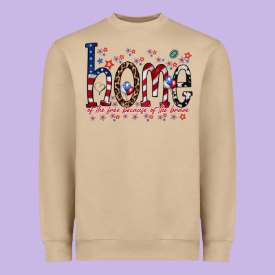 Home Of The Free Heavyweight Sweatshirt Designed By Racoondesign