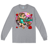 Heather Grey cupid with arrows and stars Long Sleeve Tee - AdoDesignShop
