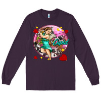 Plum cupid with arrows and stars Long Sleeve Tee - AdoDesignShop