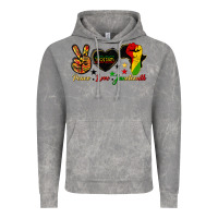 Cloud Rock peace love juneteenth raised fist Vintage Hoodie - HRA Design Shop