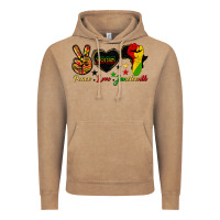 Vintage Coffee peace love juneteenth raised fist Vintage Hoodie - HRA Design Shop