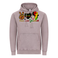 Vintage Zinc peace love juneteenth raised fist Vintage Hoodie - HRA Design Shop