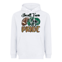 White small town big pride green Heavyweight Hoodie - MaliasSmallBusiness