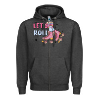 Charcoal Heather let's roll Zipper Hoodie - MaliasSmallBusiness