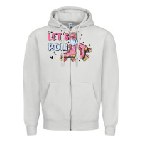 Dove Grey let's roll Zipper Hoodie - MaliasSmallBusiness