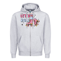 Heather Grey let's roll Zipper Hoodie - MaliasSmallBusiness