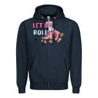 Navy let's roll Zipper Hoodie - MaliasSmallBusiness