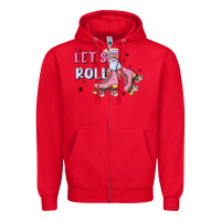 Red let's roll Zipper Hoodie - MaliasSmallBusiness