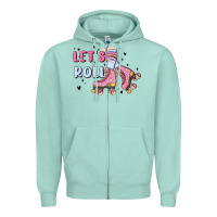 Seafoam let's roll Zipper Hoodie - MaliasSmallBusiness