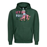 Sports Green let's roll Zipper Hoodie - MaliasSmallBusiness