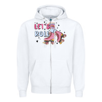 White let's roll Zipper Hoodie - MaliasSmallBusiness