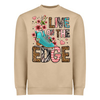 Mushroom live on the edge ice skating Heavyweight Sweatshirt - FaDigitalArtStudio