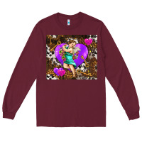 Burgundy cupid and heart Long Sleeve Tee - AdoDesignShop