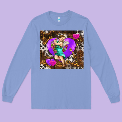 Cupid And Heart Long Sleeve Tee Designed By Adodesignshop
