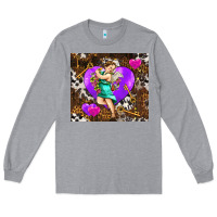 Heather Grey cupid and heart Long Sleeve Tee - AdoDesignShop