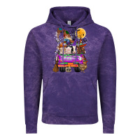 Cloud Purple Hallloween Farm animals Truck Vintage Hoodie - CowhideDigitalArt