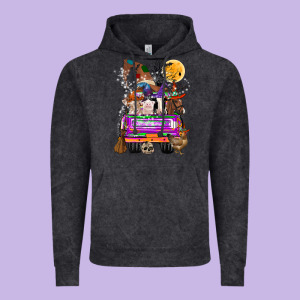 Hallloween Farm Animals Truck Vintage Hoodie Designed By Cowhidedigitalart