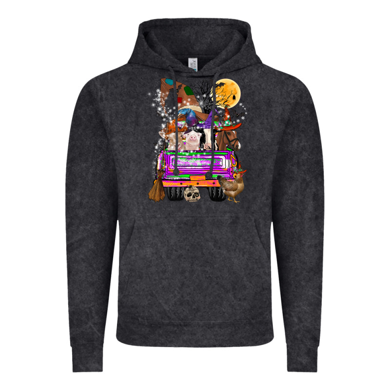 Hallloween Farm Animals Truck Vintage Hoodie by CowhideDigitalArt | Teevron