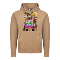 Vintage Coffee Hallloween Farm animals Truck Vintage Hoodie - CowhideDigitalArt