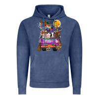 Vintage Denim Hallloween Farm animals Truck Vintage Hoodie - CowhideDigitalArt