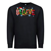 Black Christmas Believe Premium Sweatshirt - MaliasSmallBusiness