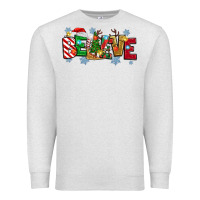 Oatmeal Heather Christmas Believe Premium Sweatshirt - MaliasSmallBusiness