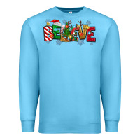 Ocean Blue Christmas Believe Premium Sweatshirt - MaliasSmallBusiness