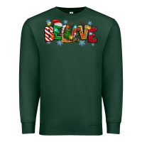 Sports Green Christmas Believe Premium Sweatshirt - MaliasSmallBusiness