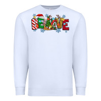 White Christmas Believe Premium Sweatshirt - MaliasSmallBusiness