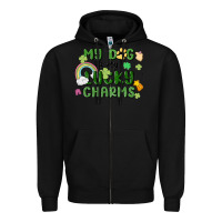 Black my dog is my lucky charms Zipper Hoodie - MaliasSmallBusiness