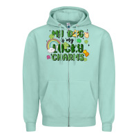 Seafoam my dog is my lucky charms Zipper Hoodie - MaliasSmallBusiness