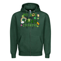Sports Green my dog is my lucky charms Zipper Hoodie - MaliasSmallBusiness