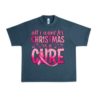 Midnight Navy all i want for christmas is a cure Urban Heavy Tee - JahusDesignShop