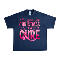 Navy all i want for christmas is a cure Urban Heavy Tee - JahusDesignShop