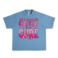 Pebble Blue all i want for christmas is a cure Urban Heavy Tee - JahusDesignShop