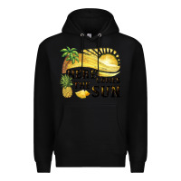 Black here comes the sun Premium Hoodie - BarkalooDesign