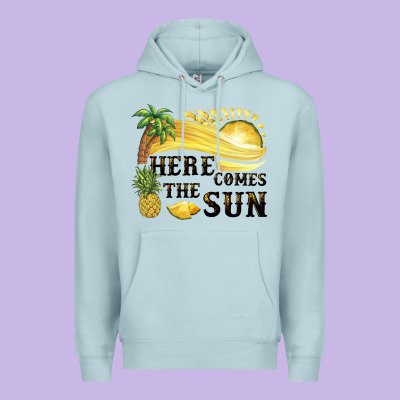 Here Comes The Sun Premium Hoodie Designed By Barkaloodesign