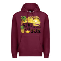 Burgundy here comes the sun Premium Hoodie - BarkalooDesign