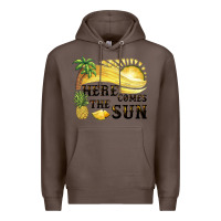 Coffee here comes the sun Premium Hoodie - BarkalooDesign