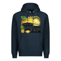 Navy here comes the sun Premium Hoodie - BarkalooDesign