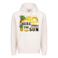 Pale Pink here comes the sun Premium Hoodie - BarkalooDesign