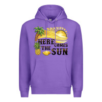 Purple here comes the sun Premium Hoodie - BarkalooDesign
