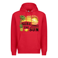 Red here comes the sun Premium Hoodie - BarkalooDesign