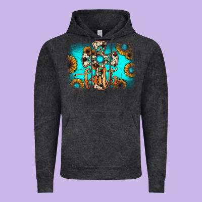 Faith Cross Vintage Hoodie Designed By Jahusdesignshop