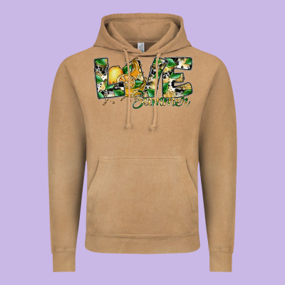Love Summer Lemon Vintage Hoodie Designed By Sublimationcraftshop