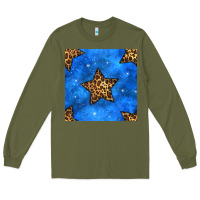 Army Green 4th of july leopard stars seamless pattern Long Sleeve Tee - BundleAndBundleShop