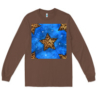 Chestnut 4th of july leopard stars seamless pattern Long Sleeve Tee - BundleAndBundleShop