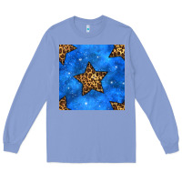 Colony Blue 4th of july leopard stars seamless pattern Long Sleeve Tee - BundleAndBundleShop
