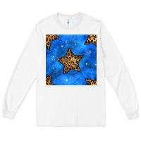 White 4th of july leopard stars seamless pattern Long Sleeve Tee - BundleAndBundleShop