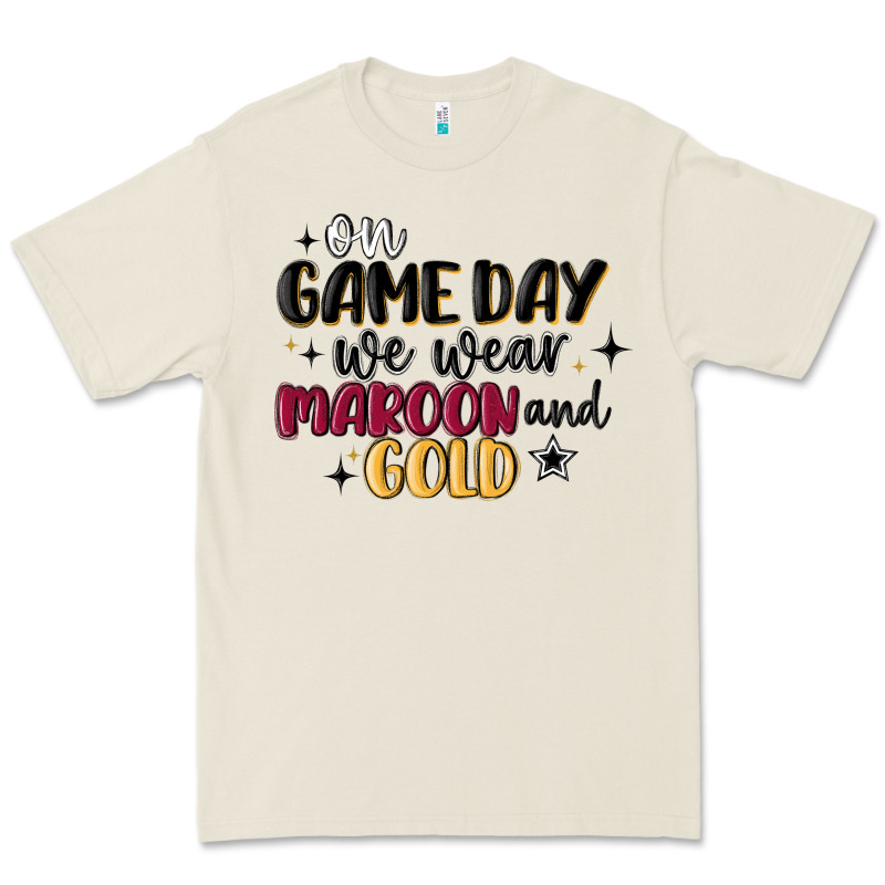 On Game Day We Wear Maroon And Gold Premium Tee by MaliasSmallBusiness | Teevron